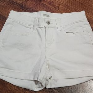 White Jean shorts